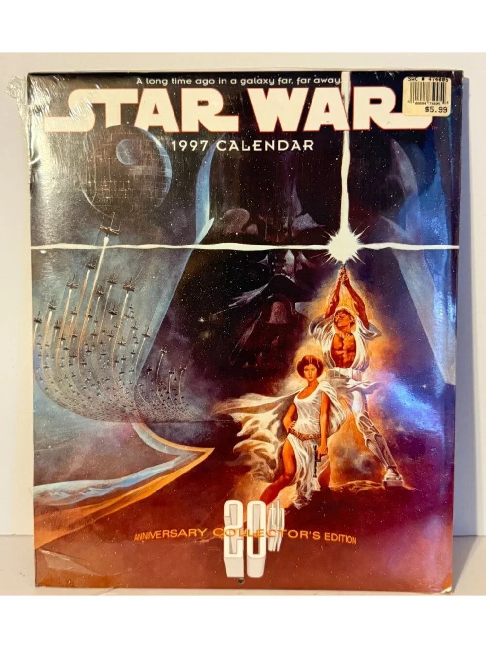 Vintage 1997 Star Wars 20th Anniversary Wall Calendar Movie Poster Luke Skywalke